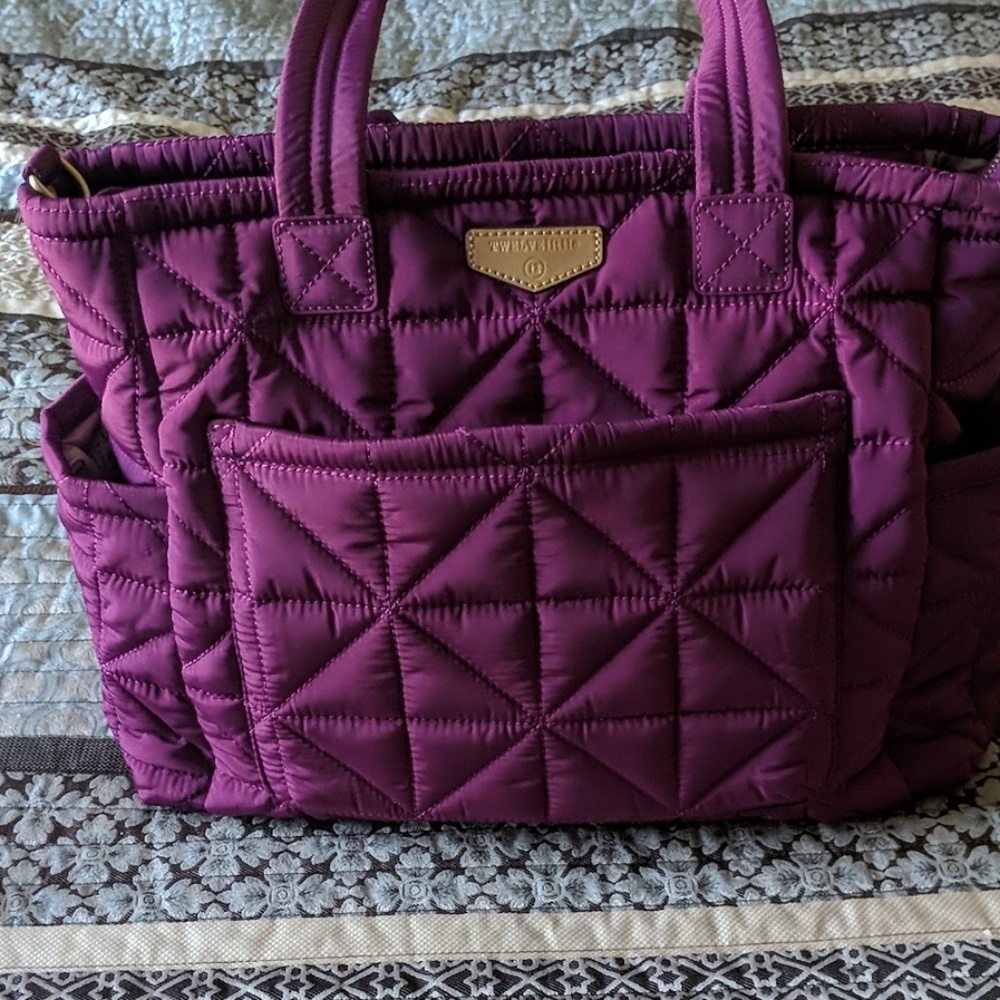Twelvelittle love tote plum